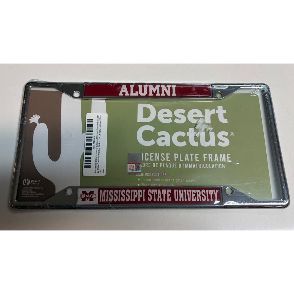 Mississippi State University Bulldogs Alumni Metal License Plate Frame MSU New